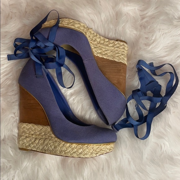 BCBG Denim Wedges - Picture 1 of 4